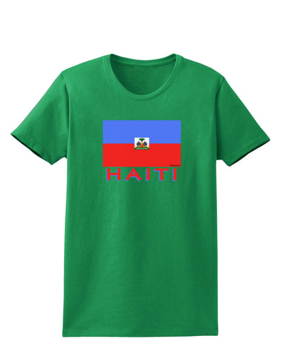 Haiti Flag Dark Womens Dark T-Shirt-TooLoud-Kelly-Green-X-Small-Davson Sales