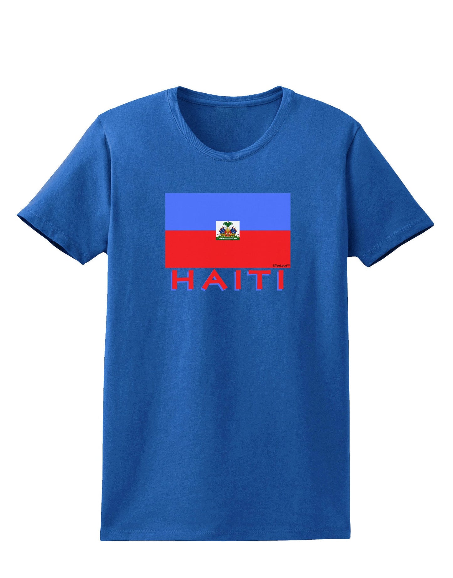 Haiti Flag Dark Womens Dark T-Shirt-TooLoud-Royal-Blue-X-Small-Davson Sales