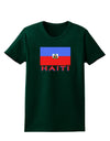 Haiti Flag Dark Womens Dark T-Shirt-TooLoud-Forest-Green-Small-Davson Sales