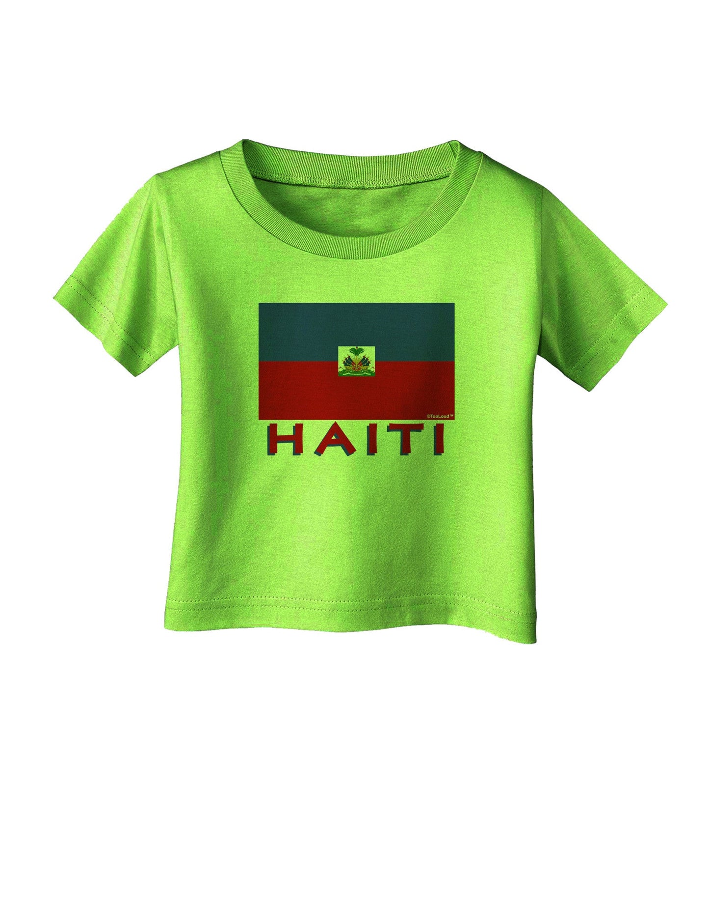 Haiti Flag Infant T-Shirt-Infant T-Shirt-TooLoud-Lime-Green-06-Months-Davson Sales