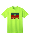 Haiti Flag Inspired Adult T-Shirt - A Patriotic Fashion Statement-Mens T-shirts-TooLoud-Neon-Green-Small-Davson Sales