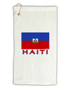 Haiti Flag Micro Terry Gromet Golf Towel 16 x 25 inch-Golf Towel-TooLoud-White-Davson Sales