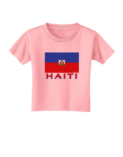 Haiti Flag Toddler T-Shirt-Toddler T-Shirt-TooLoud-Candy-Pink-2T-Davson Sales