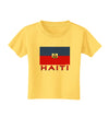 Haiti Flag Toddler T-Shirt-Toddler T-Shirt-TooLoud-Yellow-2T-Davson Sales