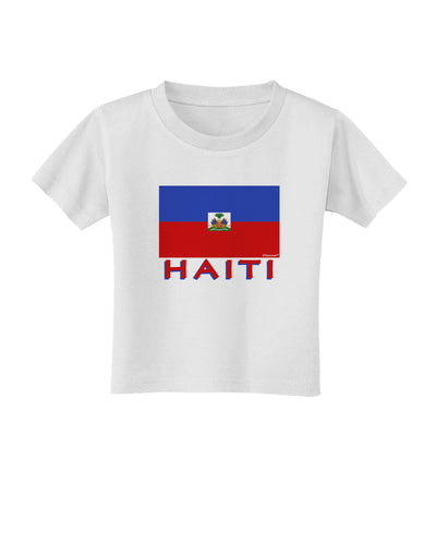 Haiti Flag Toddler T-Shirt-Toddler T-Shirt-TooLoud-White-2T-Davson Sales