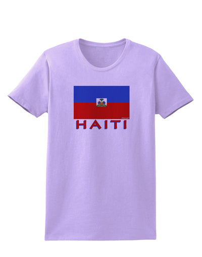 Haiti Flag Womens T-Shirt-Womens T-Shirt-TooLoud-Lavender-X-Small-Davson Sales