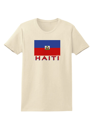 Haiti Flag Womens T-Shirt-Womens T-Shirt-TooLoud-Natural-X-Small-Davson Sales