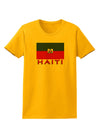 Haiti Flag Womens T-Shirt-Womens T-Shirt-TooLoud-Gold-X-Small-Davson Sales