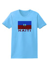 Haiti Flag Womens T-Shirt-Womens T-Shirt-TooLoud-Aquatic-Blue-X-Small-Davson Sales