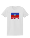 Haiti Flag Womens T-Shirt-Womens T-Shirt-TooLoud-White-X-Small-Davson Sales