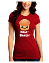 Half Baked Cute Roll Juniors Crew Dark T-Shirt-T-Shirts Juniors Tops-TooLoud-Red-Juniors Fitted Small-Davson Sales