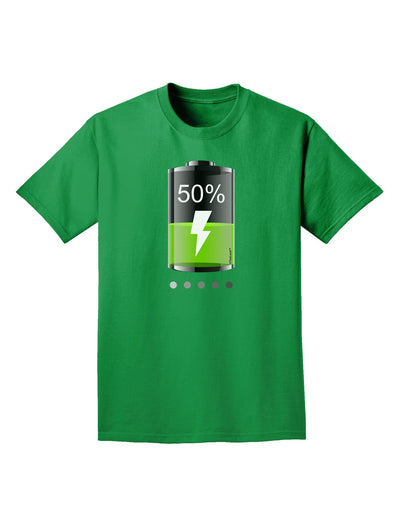 Half Energy 50 Percent Adult Dark T-Shirt-Mens T-Shirt-TooLoud-Kelly-Green-Small-Davson Sales