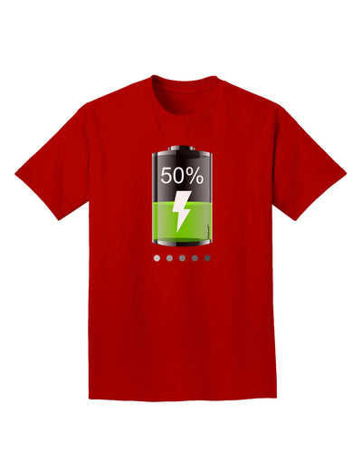 Half Energy 50 Percent Adult Dark T-Shirt-Mens T-Shirt-TooLoud-Red-Small-Davson Sales