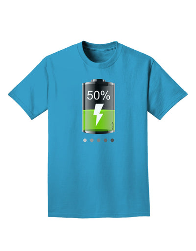 Half Energy 50 Percent Adult Dark T-Shirt-Mens T-Shirt-TooLoud-Turquoise-Small-Davson Sales