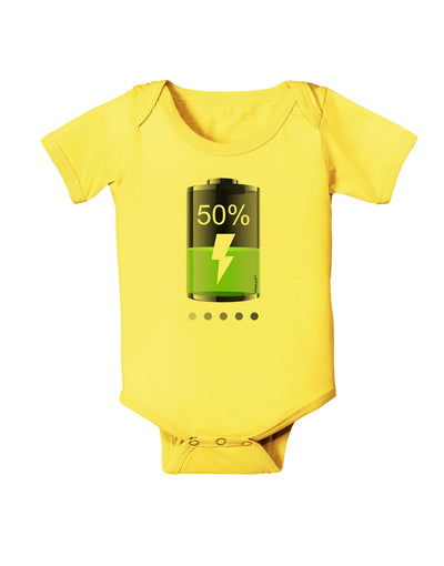 Half Energy 50 Percent Baby Romper Bodysuit-Baby Romper-TooLoud-Yellow-06-Months-Davson Sales