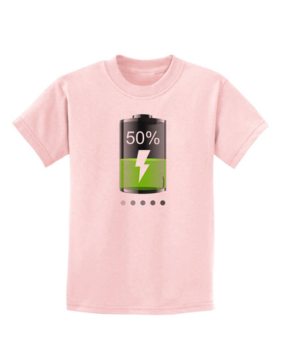 Half Energy 50 Percent Childrens T-Shirt-Childrens T-Shirt-TooLoud-PalePink-X-Small-Davson Sales