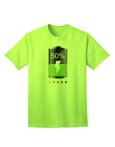 Half Energy 50 Percent Premium Adult T-Shirt Collection-Mens T-shirts-TooLoud-Neon-Green-Small-Davson Sales