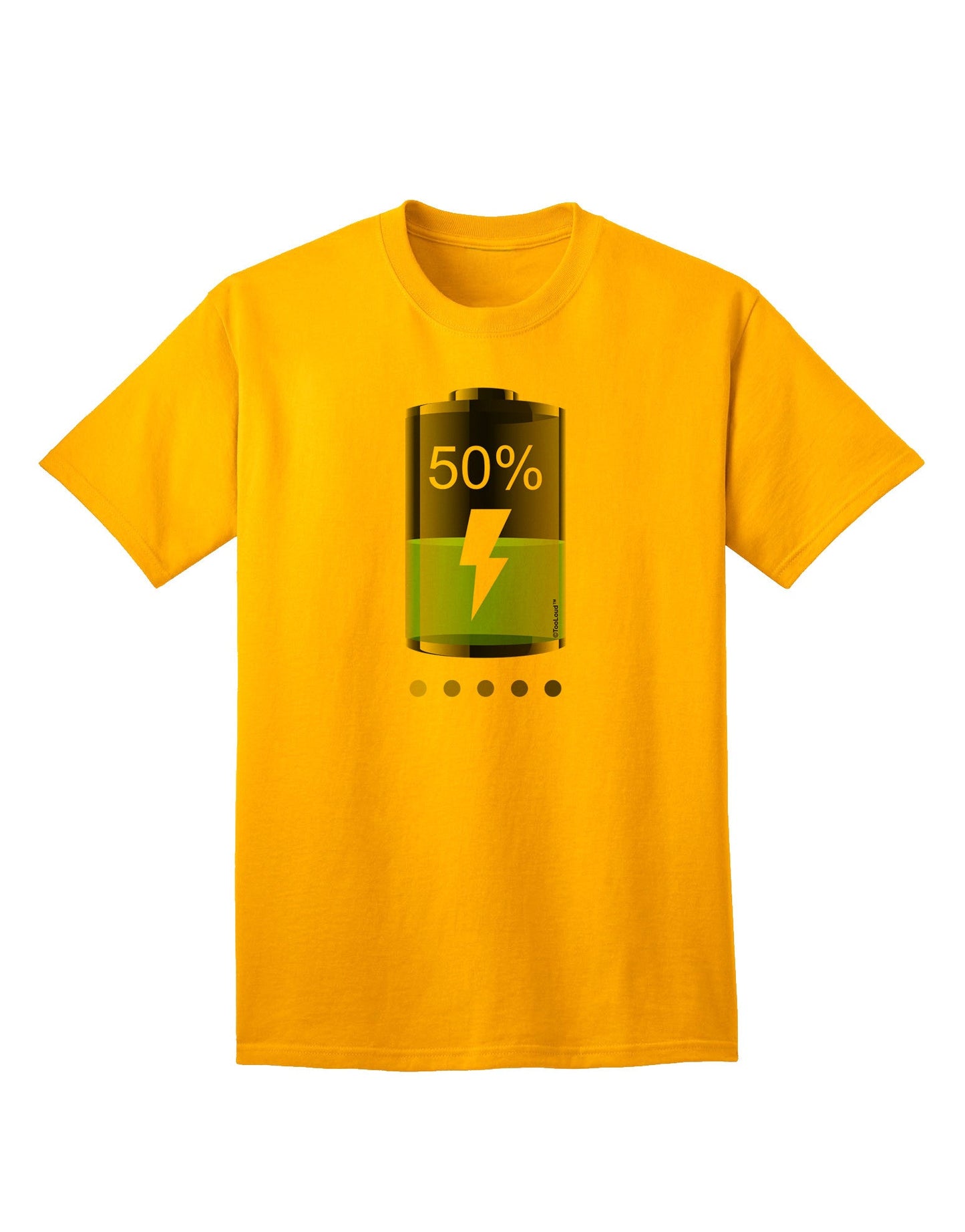 Half Energy 50 Percent Premium Adult T-Shirt Collection-Mens T-shirts-TooLoud-Gold-Small-Davson Sales