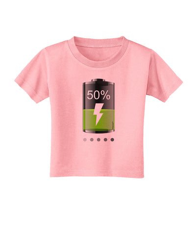 Half Energy 50 Percent Toddler T-Shirt-Toddler T-Shirt-TooLoud-Candy-Pink-2T-Davson Sales