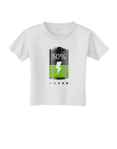 Half Energy 50 Percent Toddler T-Shirt-Toddler T-Shirt-TooLoud-White-2T-Davson Sales