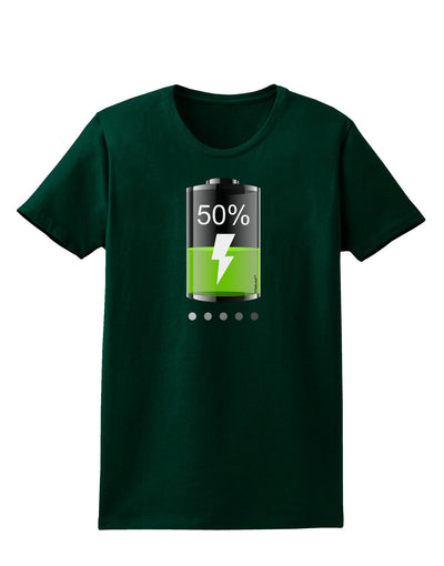 Half Energy 50 Percent Womens Dark T-Shirt-TooLoud-Forest-Green-Small-Davson Sales