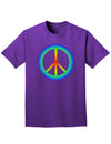 Halftone Peace Adult Dark T-Shirt-Mens T-Shirt-TooLoud-Purple-Small-Davson Sales