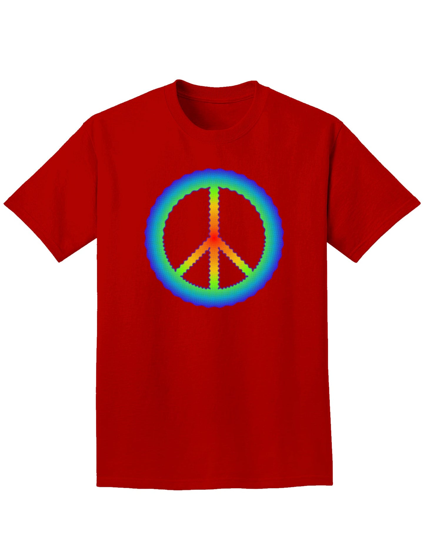 Halftone Peace Adult Dark T-Shirt-Mens T-Shirt-TooLoud-Red-Small-Davson Sales
