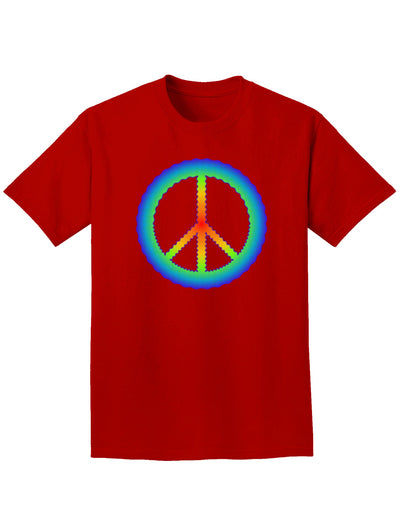 Halftone Peace Adult Dark T-Shirt-Mens T-Shirt-TooLoud-Red-Small-Davson Sales