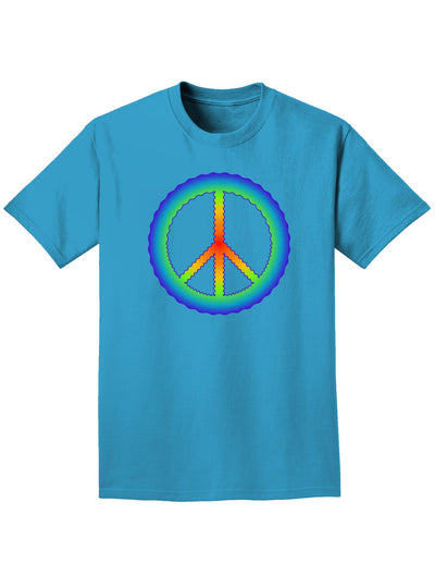 Halftone Peace Adult Dark T-Shirt-Mens T-Shirt-TooLoud-Turquoise-Small-Davson Sales