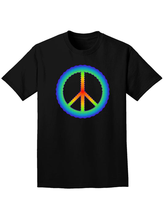Halftone Peace Adult Dark T-Shirt-Mens T-Shirt-TooLoud-Black-Small-Davson Sales
