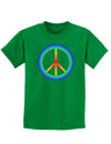 Halftone Peace Childrens Dark T-Shirt-Childrens T-Shirt-TooLoud-Kelly-Green-X-Small-Davson Sales