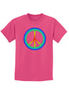 Halftone Peace Childrens Dark T-Shirt-Childrens T-Shirt-TooLoud-Sangria-X-Small-Davson Sales