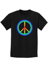 Halftone Peace Childrens Dark T-Shirt-Childrens T-Shirt-TooLoud-Black-X-Small-Davson Sales