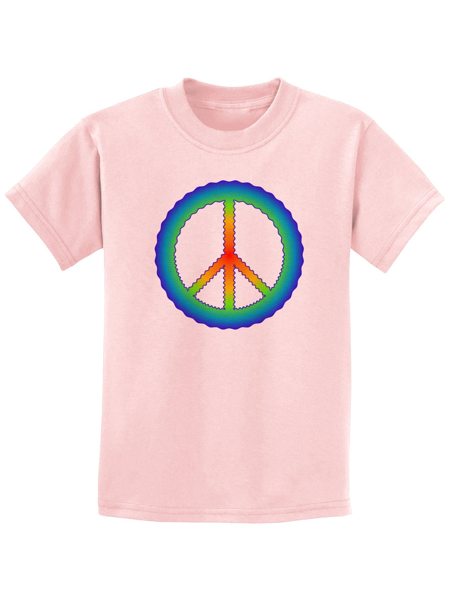 Halftone Peace Childrens T-Shirt-Childrens T-Shirt-TooLoud-White-X-Small-Davson Sales