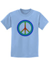 Halftone Peace Childrens T-Shirt-Childrens T-Shirt-TooLoud-Light-Blue-X-Small-Davson Sales