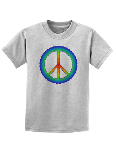 Halftone Peace Childrens T-Shirt-Childrens T-Shirt-TooLoud-AshGray-X-Small-Davson Sales