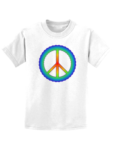 Halftone Peace Childrens T-Shirt-Childrens T-Shirt-TooLoud-White-X-Small-Davson Sales