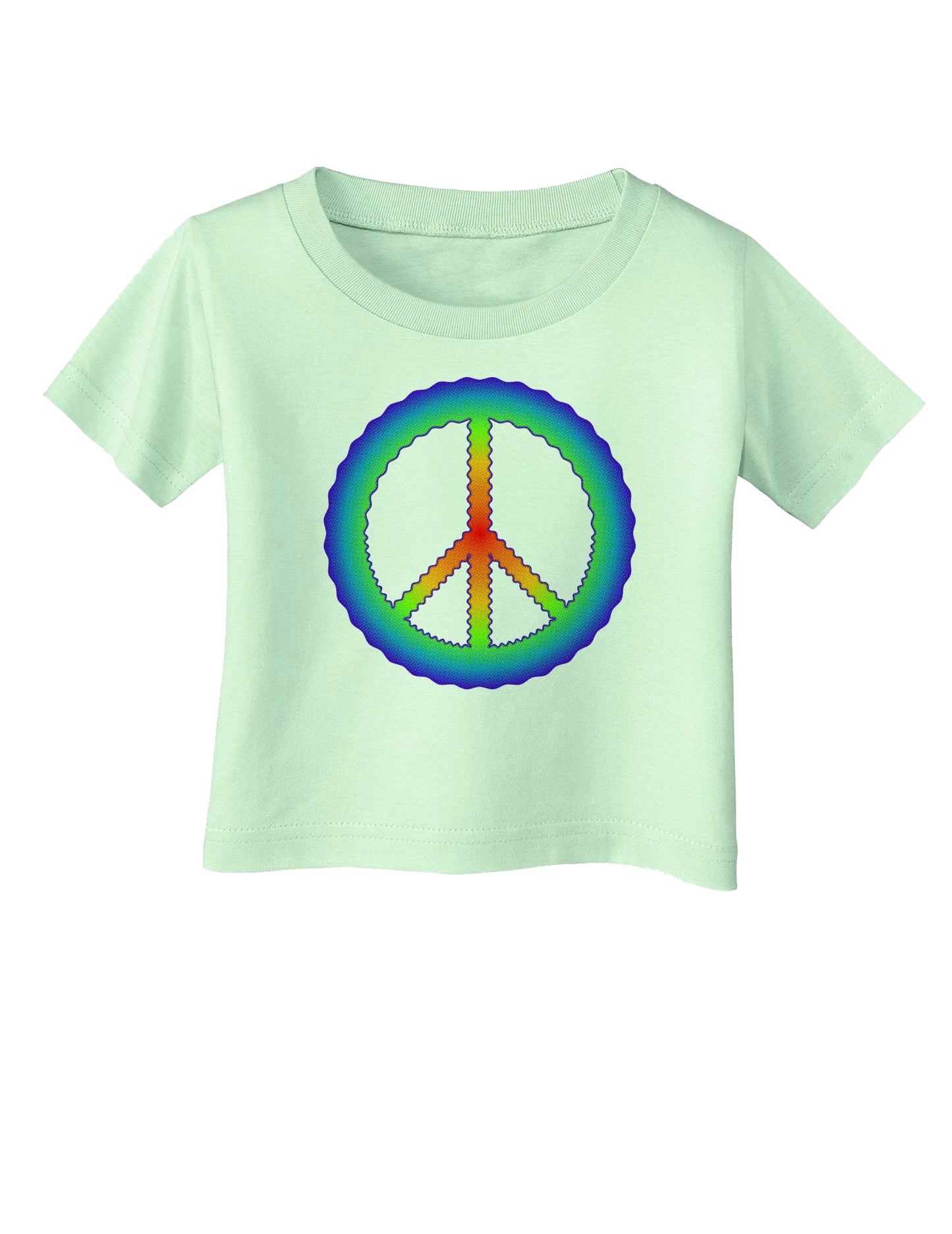 Halftone Peace Infant T-Shirt-Infant T-Shirt-TooLoud-Light-Green-06-Months-Davson Sales