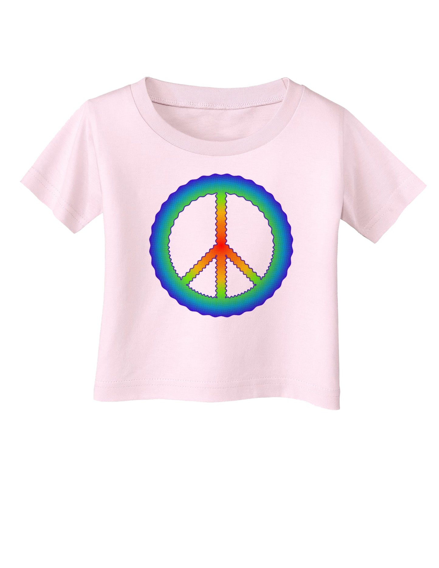 Halftone Peace Infant T-Shirt-Infant T-Shirt-TooLoud-Light-Pink-06-Months-Davson Sales