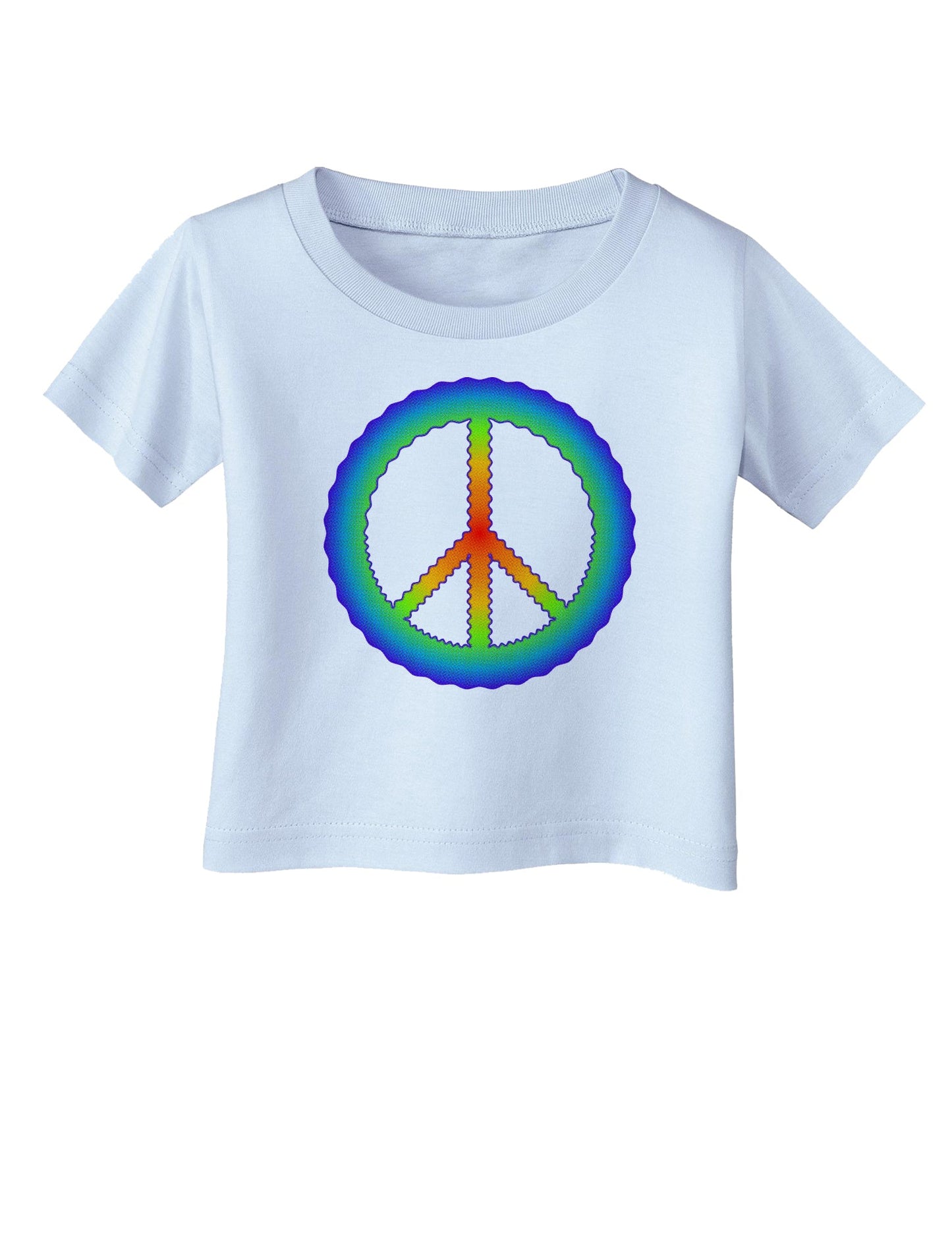 Halftone Peace Infant T-Shirt-Infant T-Shirt-TooLoud-Light-Blue-06-Months-Davson Sales
