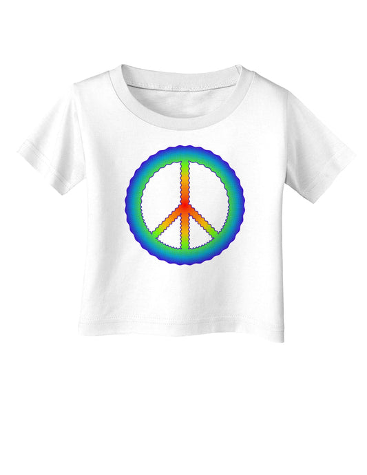 Halftone Peace Infant T-Shirt-Infant T-Shirt-TooLoud-White-06-Months-Davson Sales