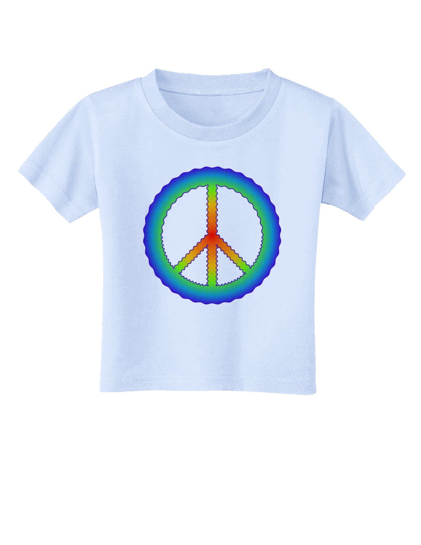 Halftone Peace Toddler T-Shirt-Toddler T-Shirt-TooLoud-Light-Blue-2T-Davson Sales
