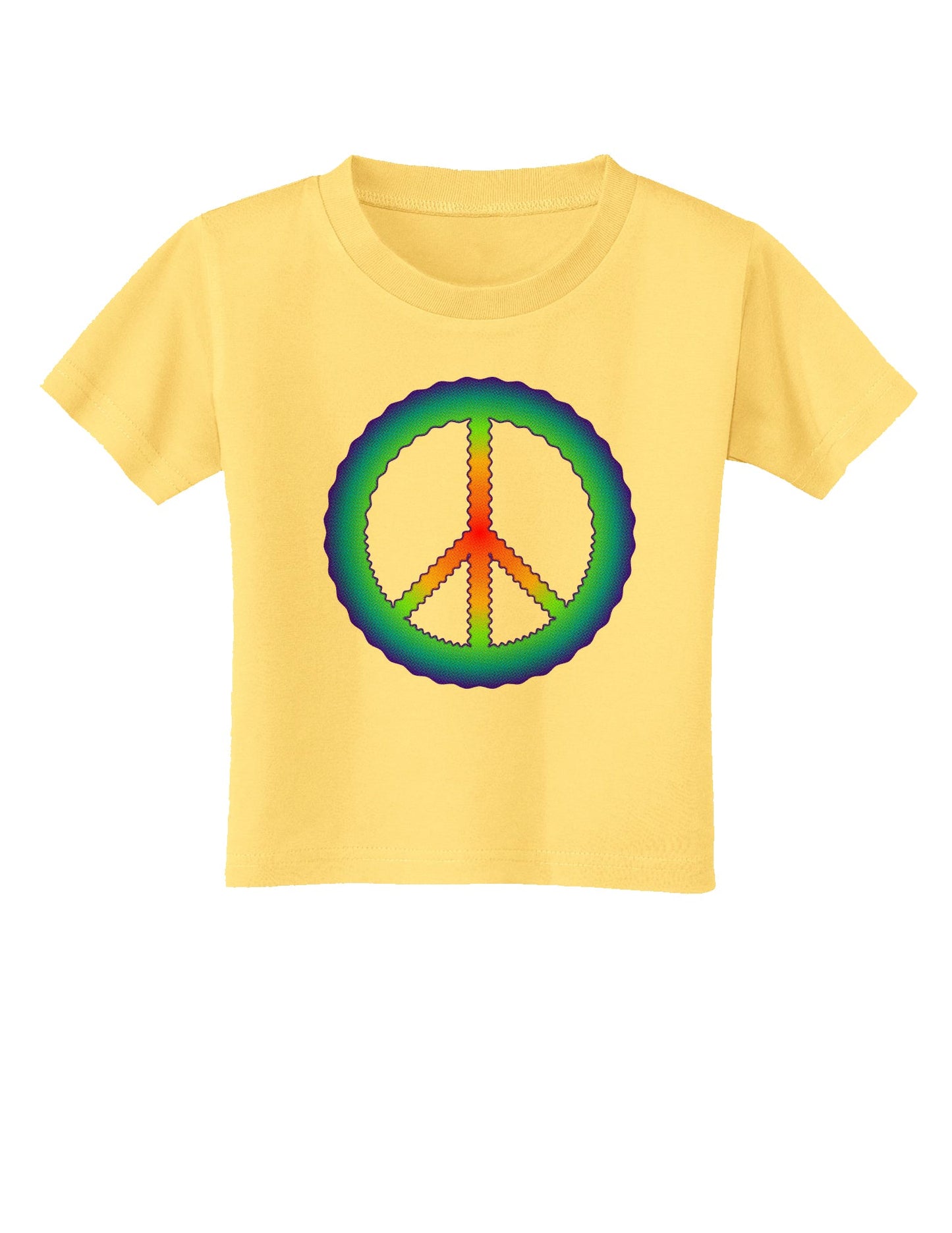Halftone Peace Toddler T-Shirt-Toddler T-Shirt-TooLoud-Daffodil-Yellow-2T-Davson Sales