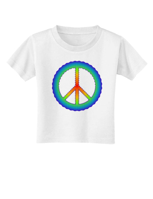 Halftone Peace Toddler T-Shirt-Toddler T-Shirt-TooLoud-White-2T-Davson Sales