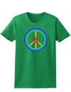 Halftone Peace Womens Dark T-Shirt-TooLoud-Kelly-Green-X-Small-Davson Sales