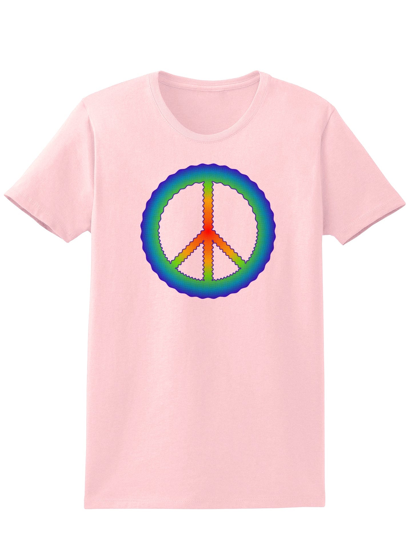 Halftone Peace Womens T-Shirt-Womens T-Shirt-TooLoud-PalePink-X-Small-Davson Sales