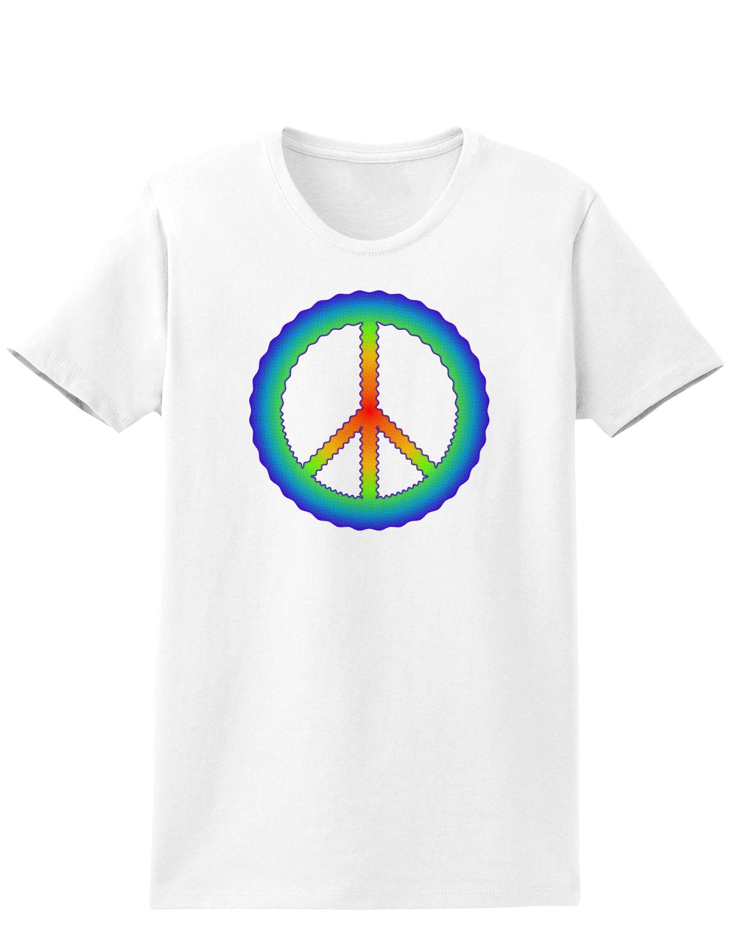 Halftone Peace Womens T-Shirt-Womens T-Shirt-TooLoud-White-X-Small-Davson Sales