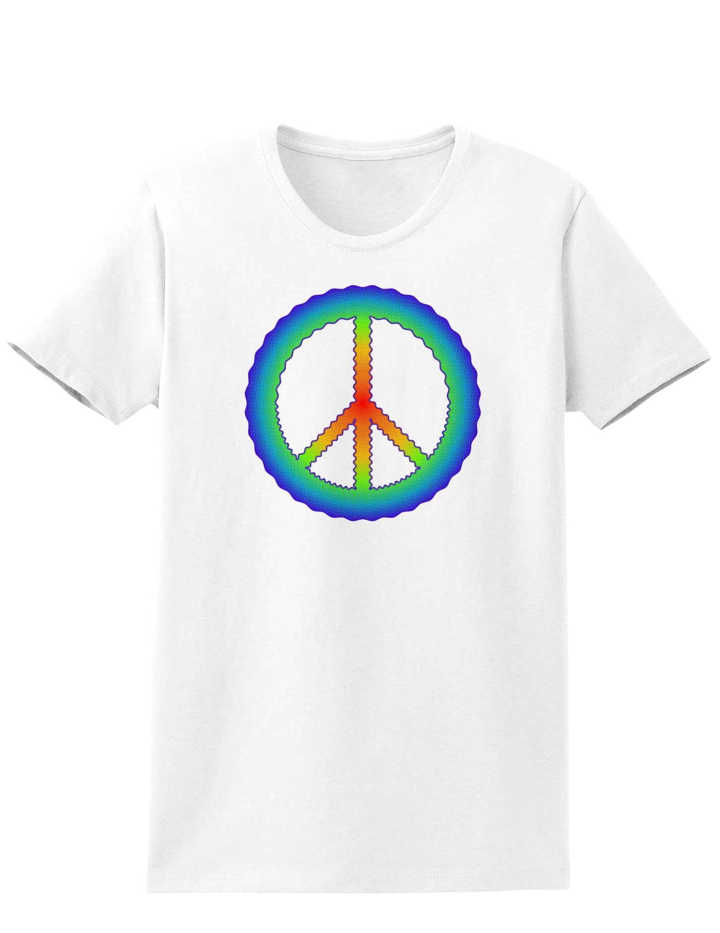 Halftone Peace Womens T-Shirt-Womens T-Shirt-TooLoud-White-X-Small-Davson Sales