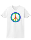 Halftone Peace Womens T-Shirt-Womens T-Shirt-TooLoud-White-X-Small-Davson Sales