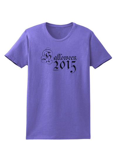 Halloween 2015 Script Distressed Womens T-Shirt-Womens T-Shirt-TooLoud-Violet-X-Small-Davson Sales